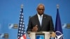 United States Secretary of Defense Lloyd Austin addresses a media conference after a meeting of NATO defense ministers at NATO headquarters in Brussels, June 14, 2024.
