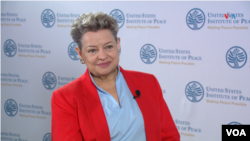 Primera dama de Guatemala, Lucrecia Peinado, en conversación con la Voz de América el 9 de julio de 2024.