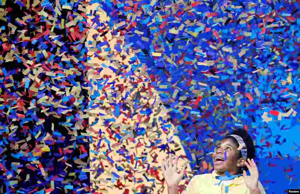 Zaila Avant-garde, 14, from New Orleans, Louisiana, wins the 2021 Scripps National Spelling Bee Finals at the ESPN Wide World of Sports Complex at Walt Disney World Resort in Lake Buena Vista, Florida, July 8, 2021.