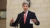 U.S. Secretary of State Kerry speaks to the media after his meeting with Palestinian President Mahmoud Abbas, in the West Bank city of Bethlehem, Nov. 6, 2013.