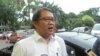 Menkominfo Rudiantara menjelaskan soal 11 situs radikal teroris yang di blokir Pemerintah di kantor Kemenko Polhukam Jumat, 15/1 (VOA/Andylala).