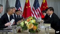 Tổng thống Mỹ Barack Obama và Chủ tịch Trung Quốc Tập Cận Bình hội kiến tại Rancho Mirage, California, 7/6/2013
