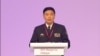 孙建国上将称南中国海建设是为了履行国际义务（美国之音黎堡拍摄）