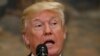 President Donald Trump speaks in the Roosevelt Room of the White House in Washington.