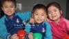 북한 강원도 원산 애육원(고아원) 아이들이 캐나다의 민간구호 단체 ‘퍼스트 스텝스가 지원한 두유를 마시고 있다. 퍼스트 스텝스 사진 제공. (자료사진)