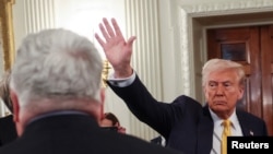 Президент Дональд Трамп после встречи с губернаторами. Белый дом, 21 февраля 2025 г.