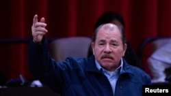 El presidente de Nicaragua, Daniel Ortega, asiste a la conmemoración del 18º aniversario de la creación del ALBA-TCP en el Palacio de Convenciones de La Habana, Cuba, el 14 de diciembre de 2022. Yamil Lage/Pool vía REUTERS/File Photo