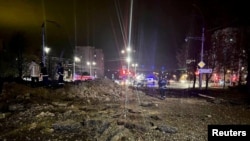 Krater u Belgorodu posle eksplozije