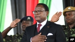 Rais wa Malawi Lazarus Chakwera akiwa Lilongwe, Malawi, June 28, 2020. 