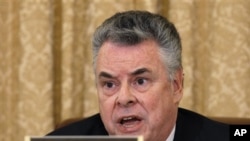 Representative Peter King, chairman of the House Homeland Security Committee, on Capitol Hill in Washington, March 10, 2011