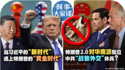 VOA卫视-时事大家谈:当习近平的“新时代”遇上特朗普的“黄金时代”; 特朗普2.0对华鹰派就位 中共“战狼外交”休兵？
