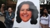 Demonstrators protest the murder of environmental activist Berta Caceres in La Esperanza, 200 km northwest of Tegucigalpa, on March 3, 2016. 