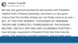 Новости США за минуту: Трамп о переговорах с Путиным 